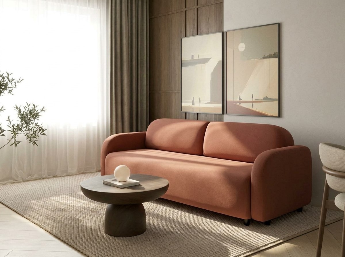 Терракотовый диван